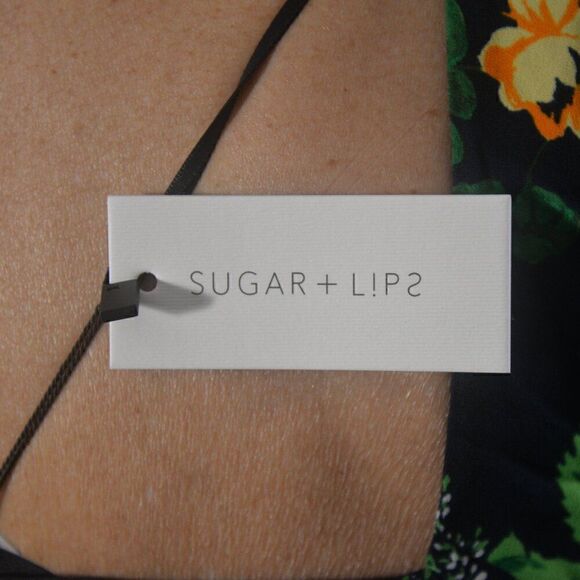 Sugar Lips Delphine Floral Puff Sleeve Crop Top New without Tags - Picture 6 of 8